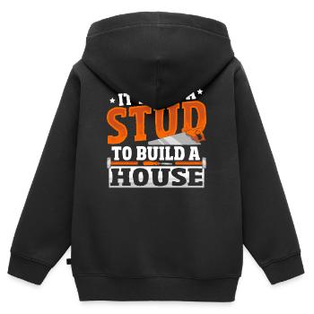It Takes A Stud To Build A House Carpenter - Kinder Premium Organic Zip Hoodie - Schwarz - Hinten - AI Model Kid Male (0cm)
