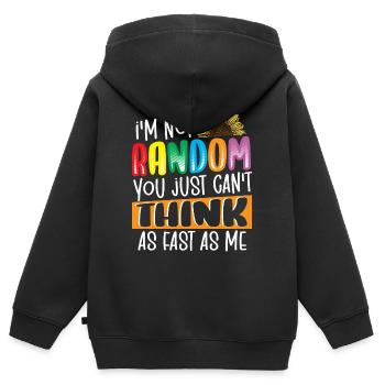 Je ne suis pas un survivant du TDAH au hasard - Sweat Premium à capuche zippé enfant bio - noir - Dos - AI Model Kid Male (0cm)