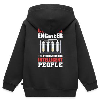 Ingénieur chimiste Génie chimique - Sweat Premium à capuche zippé enfant bio - noir - Dos - AI Model Kid Male (0cm)