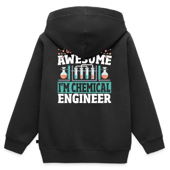 I'm Chemical Engineer Chemical Engineering Chemist - Kids Premium Organic Zip-up Hoodie - black - Back - AI Model Kid Male (0cm)