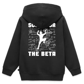 Solve The Beta Funny Rock Climbing Bouldering - Kids Premium Organic Zip-up Hoodie - black - Back - AI Model Kid Male (0cm)