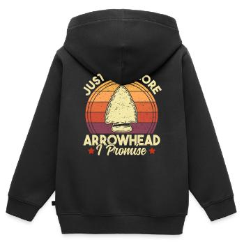 Just One More Arrowhead Funny Vintage Arrowhead - Kids Premium Organic Zip-up Hoodie - black - Back - AI Model Kid Male (0cm)