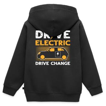 Erneuerbare Energie Erneuerbare Energie Big Fan - Kinder Premium Organic Zip Hoodie - Schwarz - Hinten - AI Model Kid Male (0cm)