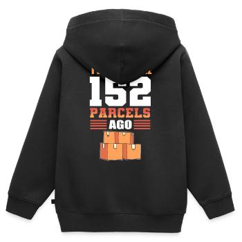 Travailleurs des postes Facteurs Postes - Sweat Premium à capuche zippé enfant bio - noir - Dos - AI Model Kid Male (0cm)