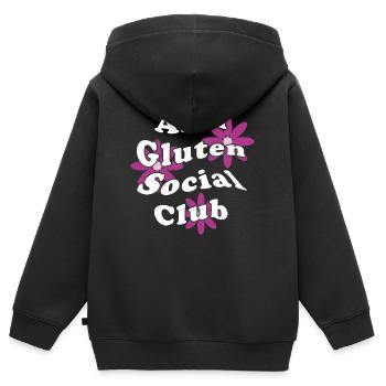 Sans gluten Sans gluten Sans gluten Céréales diététiques sans gluten - Sweat Premium à capuche zippé enfant bio - noir - Dos - AI Model Kid Male (0cm)
