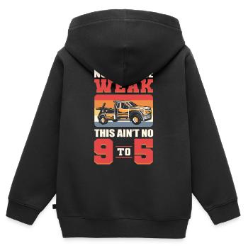 Not For The Weak Tow Trucking Tow Truck Operator - Kinder Premium Organic Zip Hoodie - Schwarz - Hinten - AI Model Kid Male (0cm)
