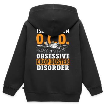 Je souffre d’un trouble obsessionnel de la culture - Sweat Premium à capuche zippé enfant bio - noir - Dos - AI Model Kid Male (0cm)