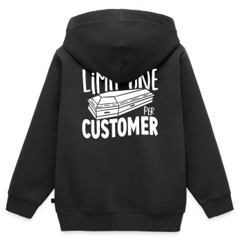Bestattungsunternehmer Bestatter Leichenschauhaus - Kinder Premium Organic Zip Hoodie - Schwarz - Hinten - AI Model Kid Male (0cm)