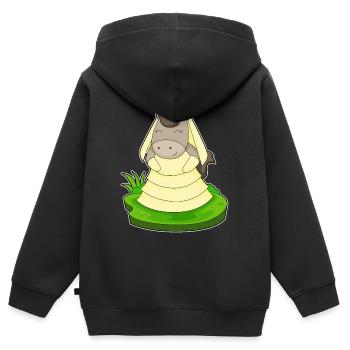 Pferd Braut Schleier Hochzeit - Kinder Premium Organic Zip Hoodie - Schwarz - Hinten - AI Model Kid Male (0cm)