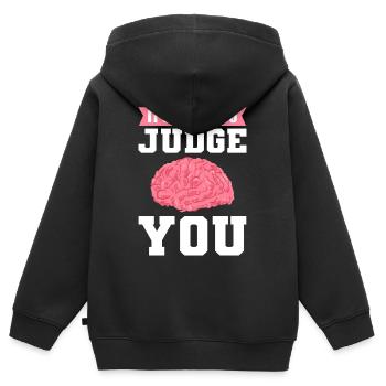 Psychologe Schulpsychologe Psychologie Psyche - Kinder Premium Organic Zip Hoodie - Schwarz - Hinten - AI Model Kid Male (0cm)