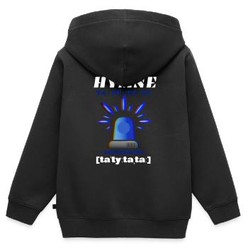 Blaulicht Sirene die neue Hymne - Kinder Premium Organic Zip Hoodie - Schwarz - Hinten - AI Model Kid Male (0cm)