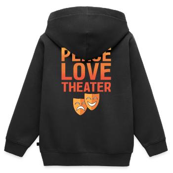 Théâtre Broadway Musical Lovers - Sweat Premium à capuche zippé enfant bio - noir - Dos - AI Model Kid Male (0cm)