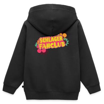 Schlager Fanclub Schlagermusik Schlagerparty - Kinder Premium Organic Zip Hoodie - Schwarz - Hinten - AI Model Kid Male (0cm)