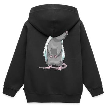 Ratte Braut Schleier Hochzeit - Kinder Premium Organic Zip Hoodie - Schwarz - Hinten - AI Model Kid Male (0cm)