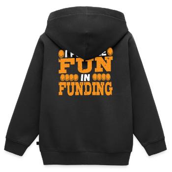 J’apporte le plaisir dans le financement - Sweat Premium à capuche zippé enfant bio - noir - Dos - AI Model Kid Male (0cm)