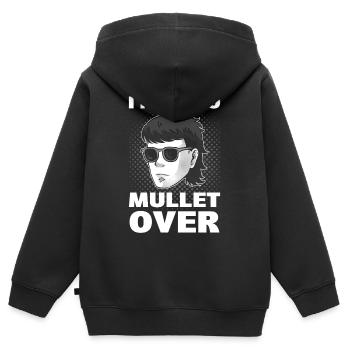 J’ai besoin de passer du mulet sur la coiffure du mulet - Sweat Premium à capuche zippé enfant bio - noir - Dos - AI Model Kid Male (0cm)