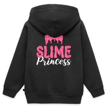 Schleim-Prinzessin - Kinder Premium Organic Zip Hoodie - Schwarz - Hinten - AI Model Kid Male (0cm)