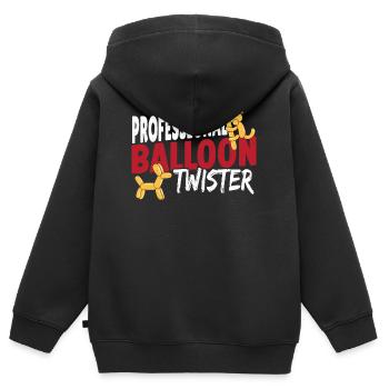 Professional Balloon Twister Balloon Twisting - Kids Premium Organic Zip-up Hoodie - black - Back - AI Model Kid Male (0cm)