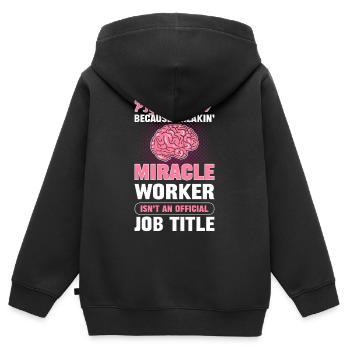 Psychologist Official Job Title Psychology Psych - Kids Premium Organic Zip-up Hoodie - black - Back - AI Model Kid Male (0cm)