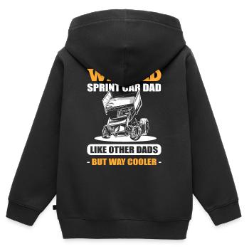 Winged Sprint Car Dad Sprint Car Racer - Kids Premium Organic Zip-up Hoodie - black - Back - AI Model Kid Male (0cm)