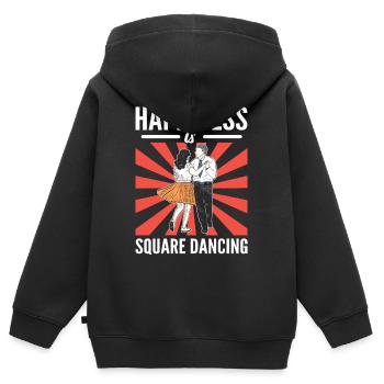 Happiness Is Square Dancing Square Dance Square - Kids Premium Organic Zip-up Hoodie - black - Back - AI Model Kid Male (0cm)