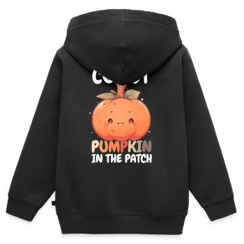 Cutest Pumkin In The Patch Halloween Kürbis Kawaii - Kinder Premium Organic Zip Hoodie - Schwarz - Hinten - AI Model Kid Male (0cm)