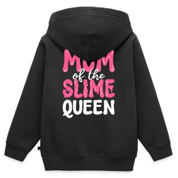 Mutter der Schleimkönigin Schleim Diy - Kinder Premium Organic Zip Hoodie - Schwarz - Hinten - AI Model Kid Male (0cm)