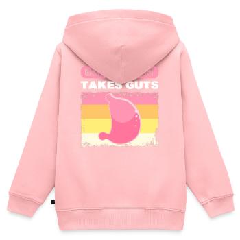 Gastroenterologie braucht Mumm Gastroenterologe - Kinder Premium Organic Zip Hoodie - Rosa - Hinten - AI Model Kid Female (0cm)