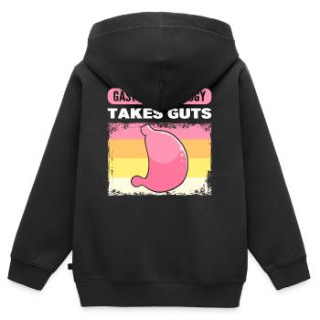 La gastroentérologie a besoin d’intestins gastroentérologue - Sweat Premium à capuche zippé enfant bio - noir - Dos - AI Model Kid Male (0cm)