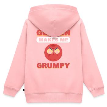 Gluten macht mich mürrisch Glutenfreie Diät - Kinder Premium Organic Zip Hoodie - Rosa - Hinten - AI Model Kid Female (0cm)
