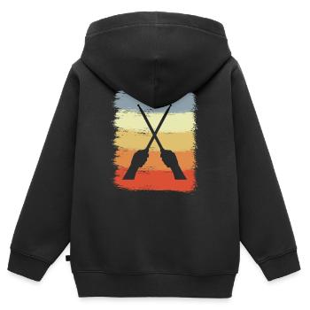 Vintage Drumsticks - Kinder Premium Organic Zip Hoodie - Schwarz - Hinten - AI Model Kid Male (0cm)