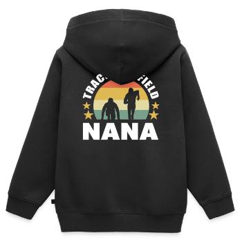 Athlétisme Athlétisme Nana Marathon Running - Sweat Premium à capuche zippé enfant bio - noir - Dos - AI Model Kid Male (0cm)