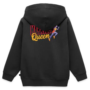 Marathon-Königin Marathon-Finisher - Kinder Premium Organic Zip Hoodie - Schwarz - Hinten - AI Model Kid Male (0cm)