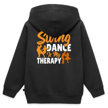 Danseur Swing La danse est mon swing thérapeutique - Sweat Premium à capuche zippé enfant bio - noir - Dos - AI Model Kid Male (0cm)