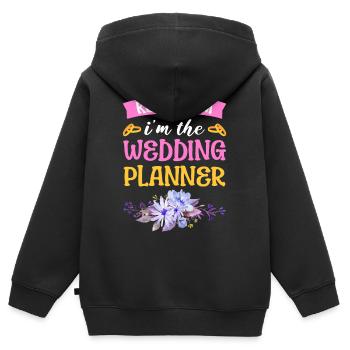Keep Calm I'm The Wedding Planner Wedding Planner - Kinder Premium Organic Zip Hoodie - Schwarz - Hinten - AI Model Kid Male (0cm)