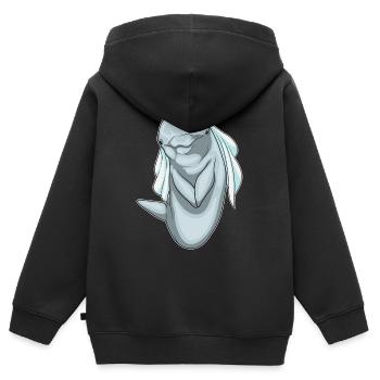 Delfin Braut Schleier Hochzeit - Kinder Premium Organic Zip Hoodie - Schwarz - Hinten - AI Model Kid Male (0cm)