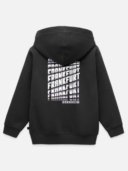 Frankfurt Bornheim - Kinder Premium Organic Zip Hoodie - Schwarz