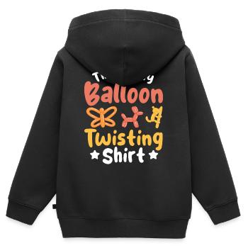 Ballon-Twister Ballontier-Macher - Kinder Premium Organic Zip Hoodie - Schwarz - Hinten - AI Model Kid Male (0cm)