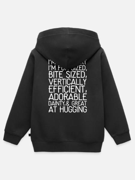 I'm not short I m fun sized funny shirt - Kids Premium Organic Zip-up Hoodie - black