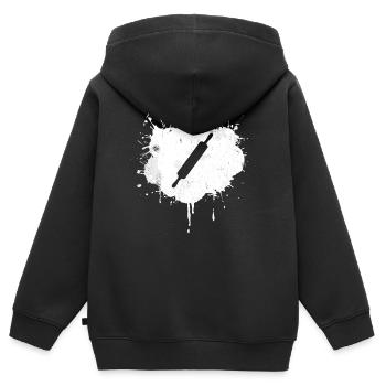 Rolling Pin Drawing - Kids Premium Organic Zip-up Hoodie - black - Back - AI Model Kid Male (0cm)