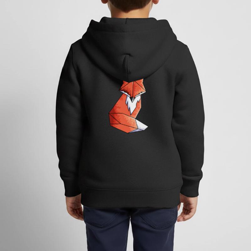 Geometric Fox Lover Math Geometry Kids Premium Organic Zip-up Hoodie