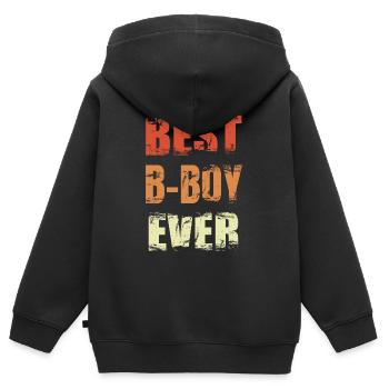 Meilleur B-Boy de tous les temps - Sweat Premium à capuche zippé enfant bio - noir - Dos - AI Model Kid Male (0cm)