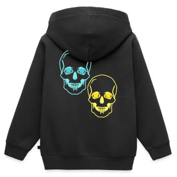 Schädel Totenköpfe Horror Fantasy Halloween Tod - Kinder Premium Organic Zip Hoodie - Schwarz - Hinten - AI Model Kid Male (0cm)