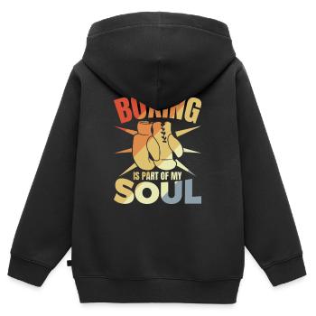 Boxing Is Part Of My Soul - Kids Premium Organic Zip-up Hoodie - black - Back - AI Model Kid Male (0cm)