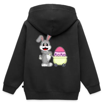 Achats de Pâques Bunny - Sweat Premium à capuche zippé enfant bio - noir - Dos - AI Model Kid Male (0cm)
