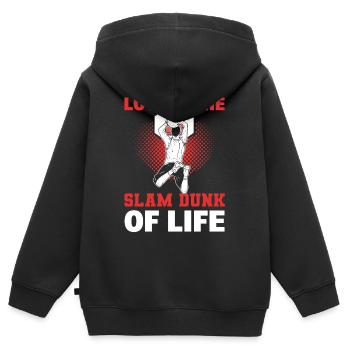 Basket Couple Love Basketball Must Haves for - Kids Premium Organic Zip-up Hoodie - black - Back - AI Model Kid Male (0cm)