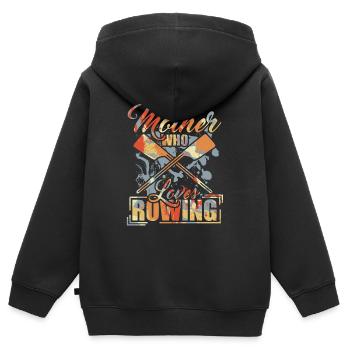 Rower - Kids Premium Organic Zip-up Hoodie - black - Back - AI Model Kid Male (0cm)