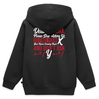 Figures Math Teacher Graph Dear Algebra Please - Kids Premium Organic Zip-up Hoodie - black - Back - AI Model Kid Male (0cm)