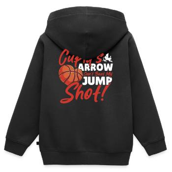 B Valentine’s Day Romantic Basketball Player - Kids Premium Organic Zip-up Hoodie - black - Back - AI Model Kid Male (0cm)