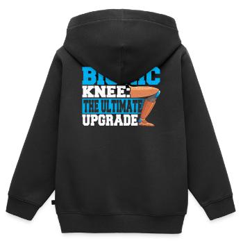 Knee Replacement Knee Surgery TKR Bionic Knee - Kids Premium Organic Zip-up Hoodie - black - Back - AI Model Kid Male (0cm)